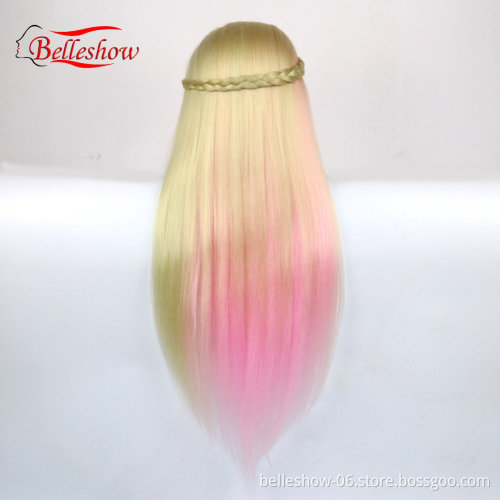 Hot sell synthetic long hair Mannequins Female Head,High quality salon hairdresser  mannequin head,training and styling head